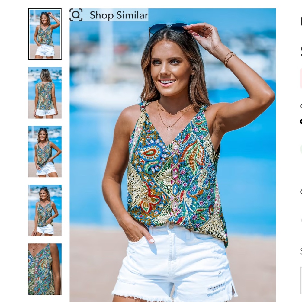 Paisley tank top